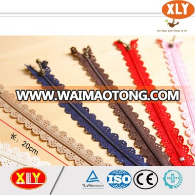 3#~10# Wholesale new design nylon lace zipper in lower price